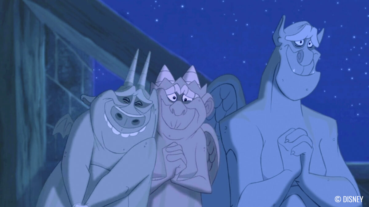 Gargoyles in Hunchback of Notre Dame