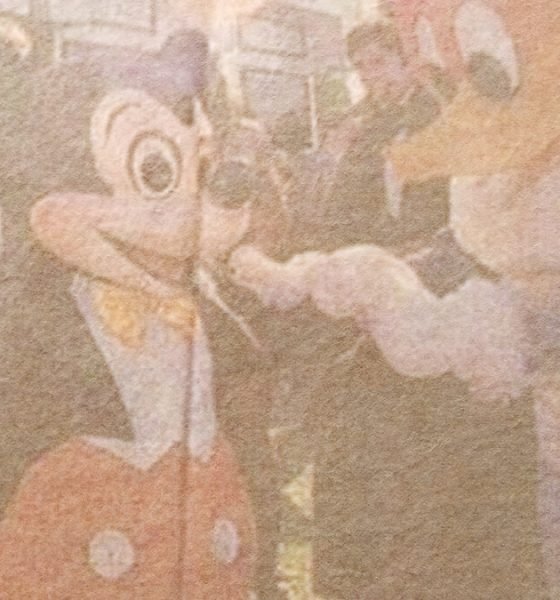 Woody Woodpecker from Universal Studios Delivers Gift to Mickey Mouse at Walt Disney World