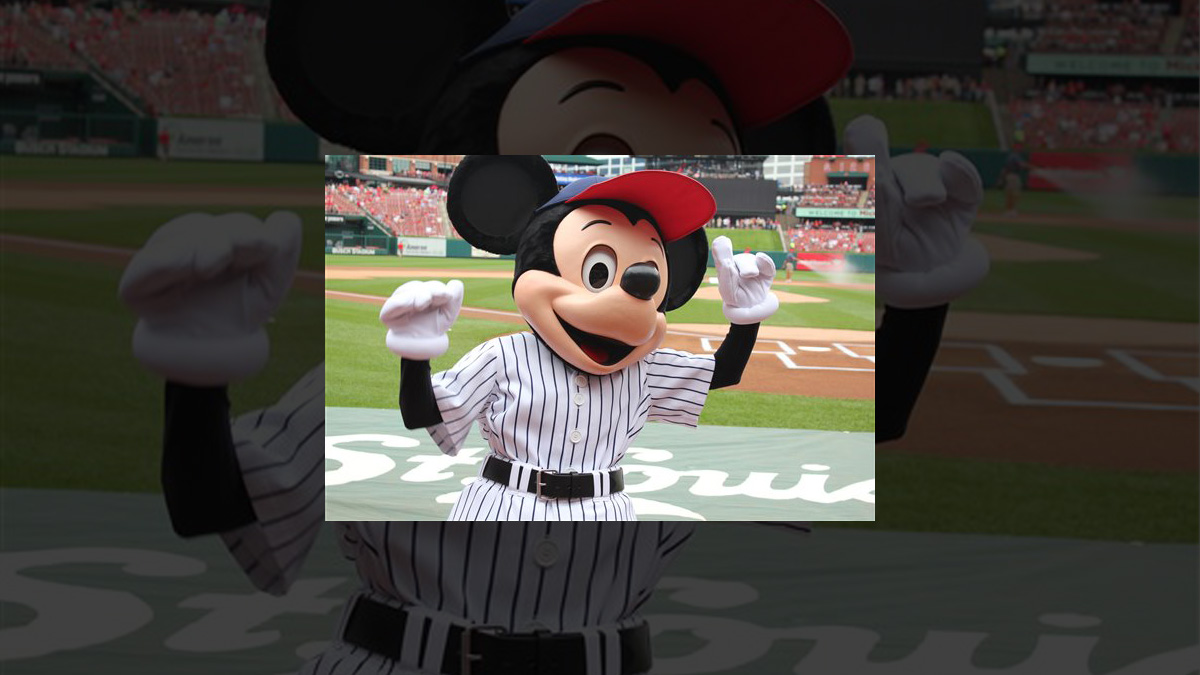 Mickey Mouse Himself Kicks Off Disney's TeamMickey All-Star Baseball Tour  at the St. Louis Cardinals vs Atlanta Braves Game. - Jim Hill Media
