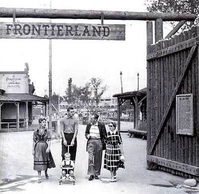 (L to R) Diane Disney Miller, Ron Miller, Christopher Disney Miller, Walt Disney and Lillian out for a stroll at Disneyland. Copyright Disney Enterprises, Inc. All rights reserved