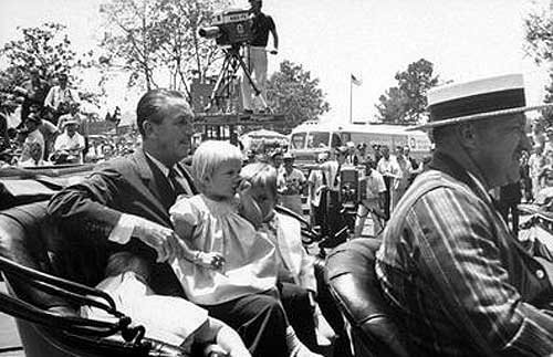 Joanna, Tammy & Chris join Walt for a parade at Disneyland. Copyright Disney Enterprises, Inc. All rights reserved