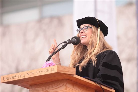 Jennifer Lee delivers commencement speech to her alma mater University of New Hampshire
