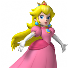 Peach from Super Mario Brothers video game from Nintendo