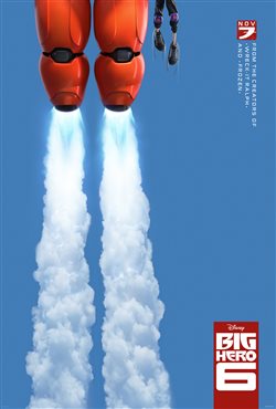 Disney Big Hero 6 Teser Poster - robot legs blasting off