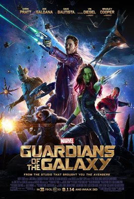 Marvel's Guardians of the Galaxy poster with entire cast