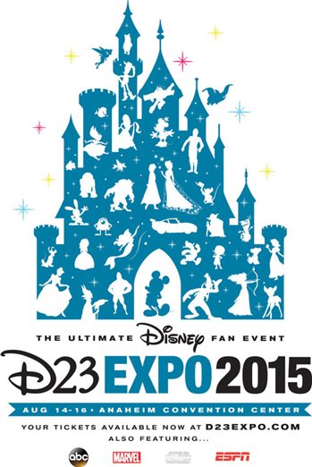 D23 Expo 2015 poster castle and characters