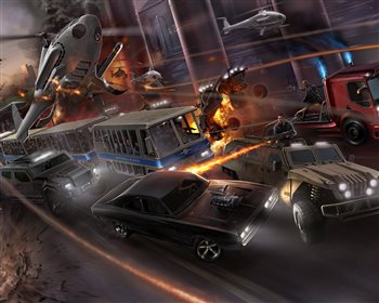 Universal Studios Hollywood concept art of Fast and Furious Supercharged Ride