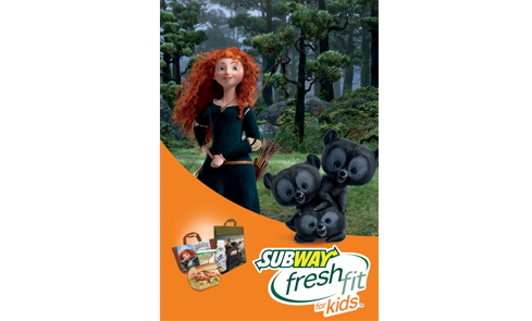 Brave's female heroine Merida advertises healthy choices at Subway