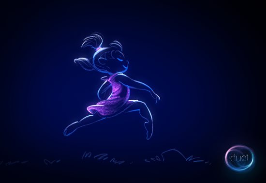 The post production version of Mia, the little girl in Glen Keane's latest project Duet