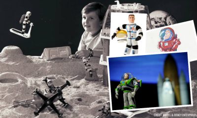 Buzz Lightyear Origin Story - images of Major Matt Mason, Buzz Lightyear, and Lunar Larry Concept Art