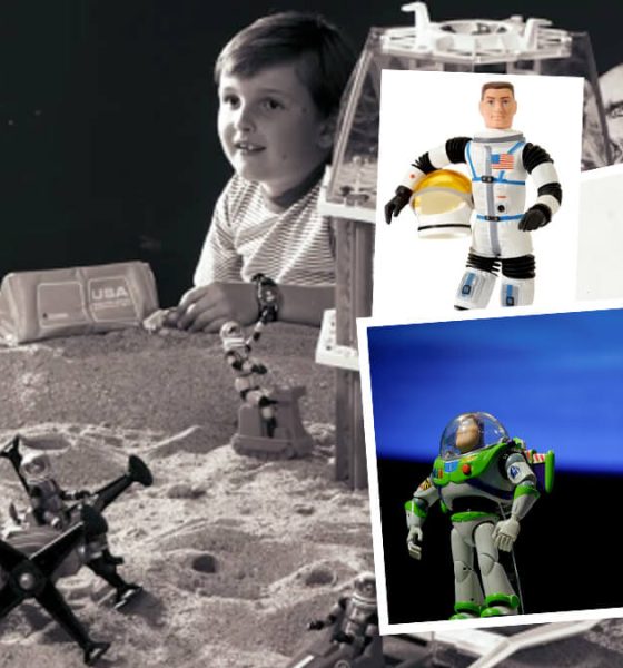 Buzz Lightyear Origin Story - images of Major Matt Mason, Buzz Lightyear, and Lunar Larry Concept Art